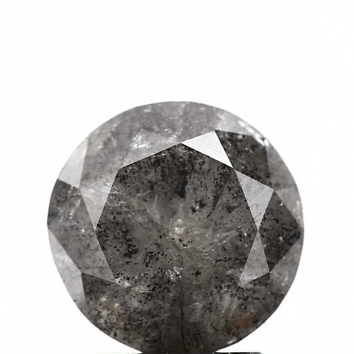 2.18 Carat Fancy Gray Round Brilliant Cut Natural Loose Diamond